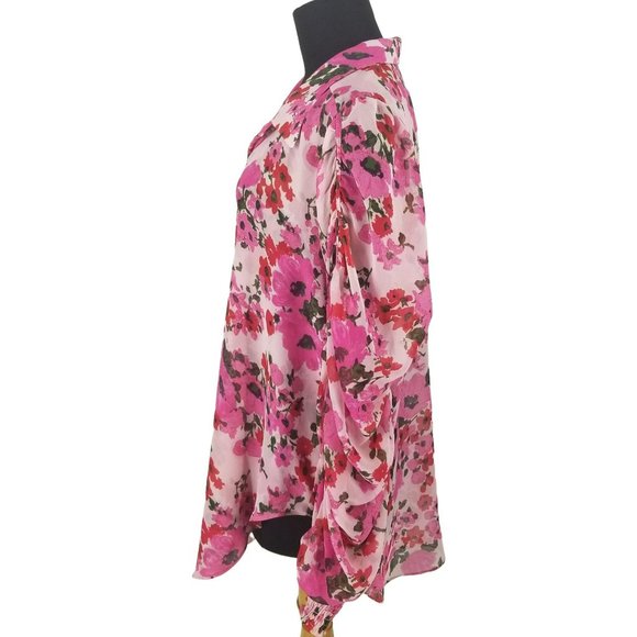 Misa Los Angeles Pink Floral Blouse - Picture 4 of 15